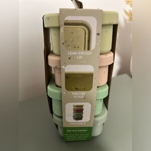 Gourmet Prep & Go Condiment Containers. 4 Pack Multi Color